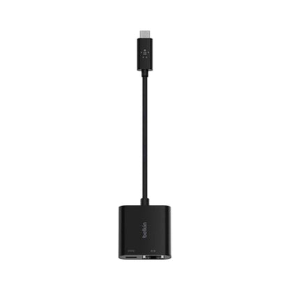 Belkin USB-C To Ethernet Adapter + Charge Black