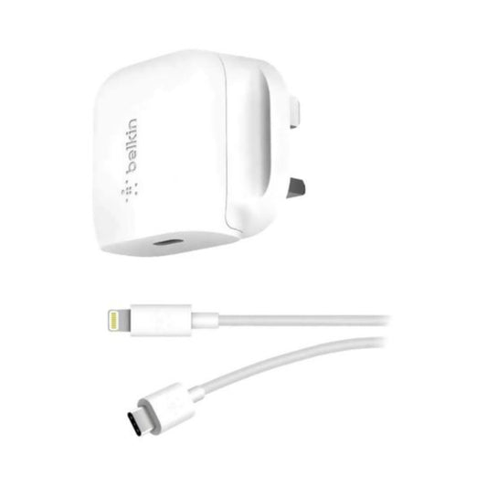 Belkin Boost Up USB Type-C Wall Charger With Lightning To Type-C Cable White