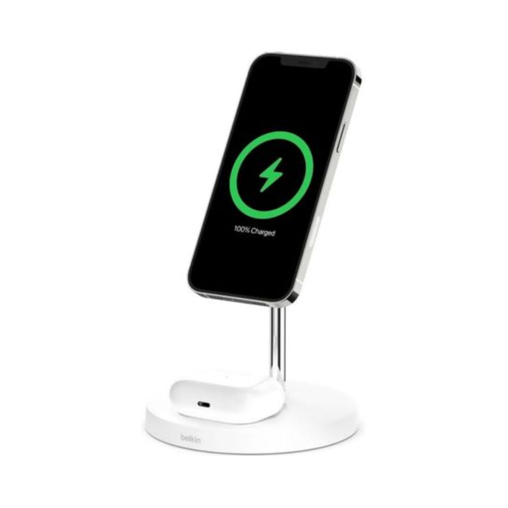 Belkin 2-In-1 MagSafe Wireless Charging Stand White