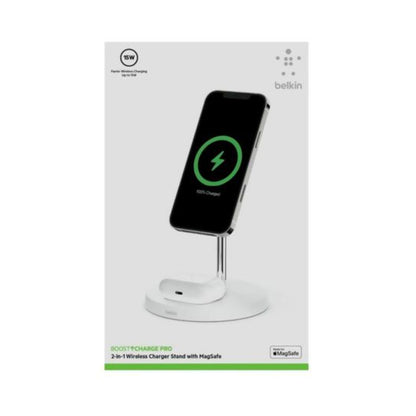 Belkin 2-In-1 MagSafe Wireless Charging Stand White