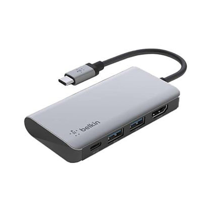 Belkin 4-In-1 Multi Port Type-C USB Hub Grey