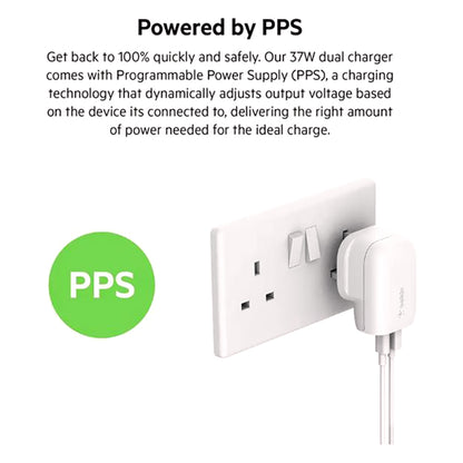 Belkin 35W Dual Port Wall Phone Charger White