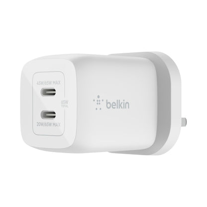 Belkin Dual USB Type-C Wall Charger White