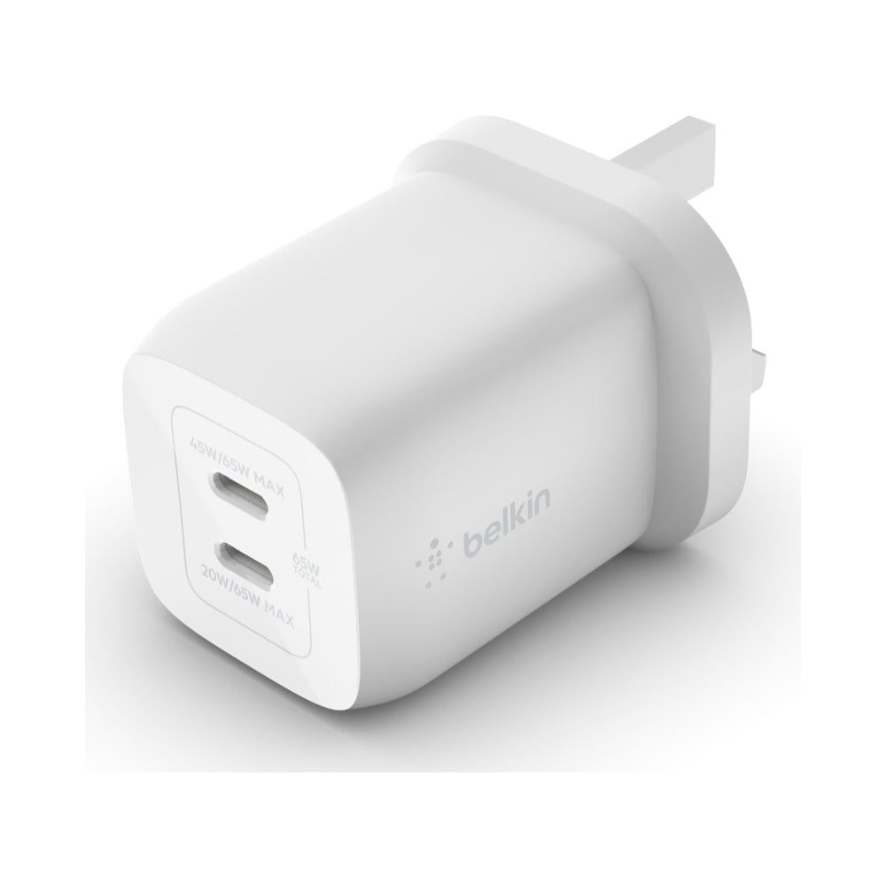 Belkin Dual USB Type-C Wall Charger White