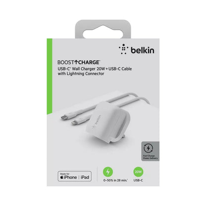 Belkin 2 Port USB-C Wall Charger with PPS 60W White