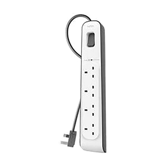 Belkin 4-outlet Surge Protection Strip with 2M Power Cord 18W White