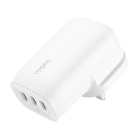 Belkin BoostCharge 3-Port USB-C Wall Charger 67W White