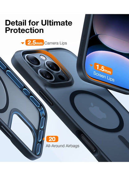 TORRAS Guardian Magnetic Case for iPhone 16 Pro - Black