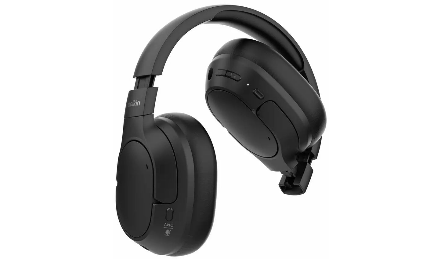 Belkin SoundForm Isolate Noise Cancelling Wireless Headphones – Black