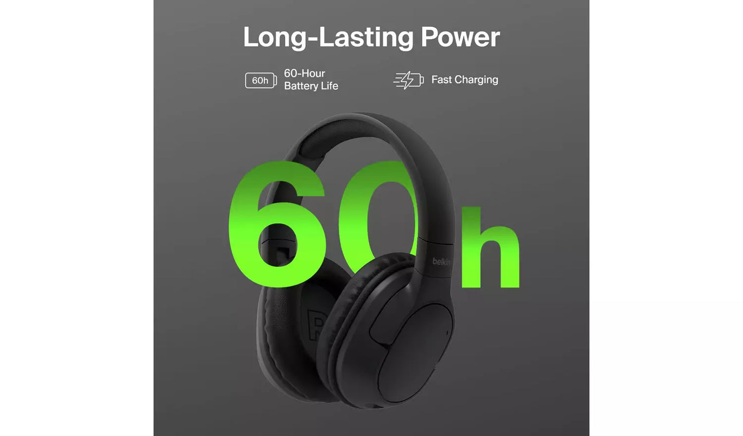 Belkin SoundForm Surround Over-Ear Wired Headphones – Black