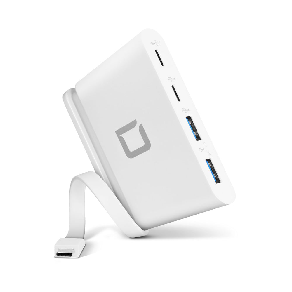 Dicota USB-C Hub 4-in-1 Universal Notebook Charger White