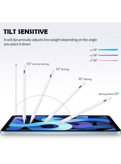 PROTECT  Universal Pencil Stylus Pen, Type C Charging, With Type C Cable, White, PPK08