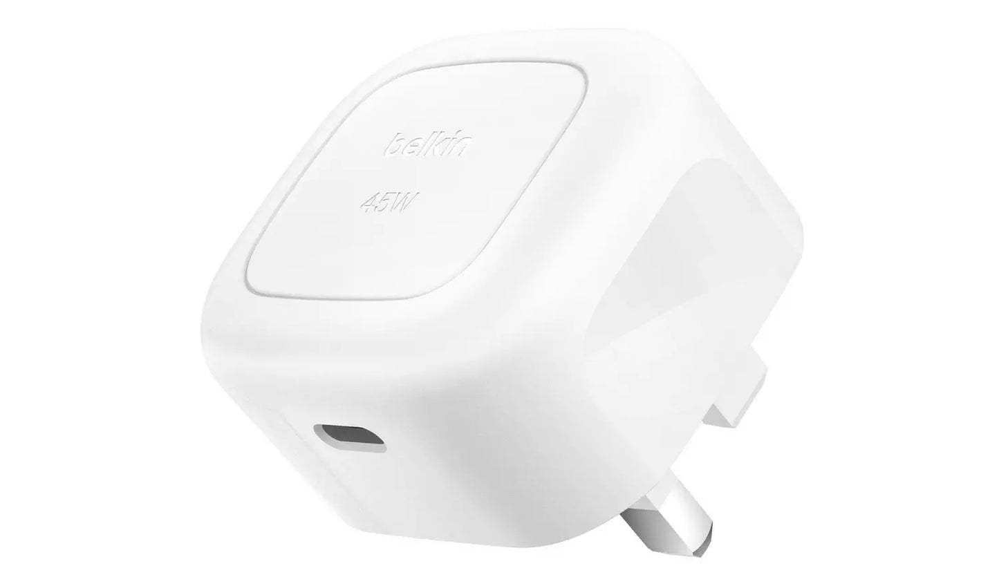 Belkin 45W USB-C Fast Charging Wall Charger Adapter – White