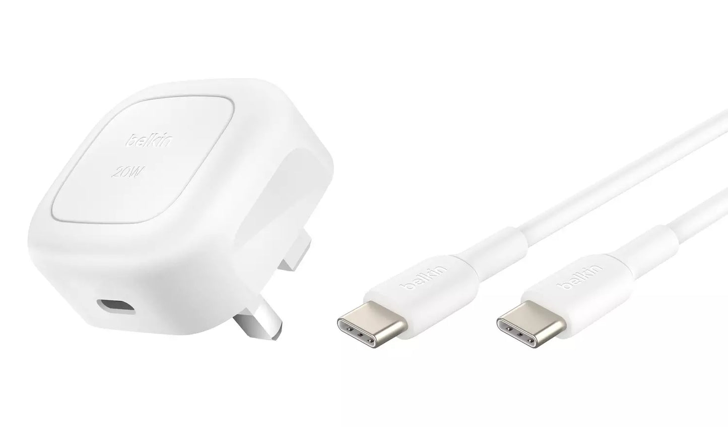 Belkin 20W USB-C Wall Charger with USB-C Cable – Fast Charging Adapter