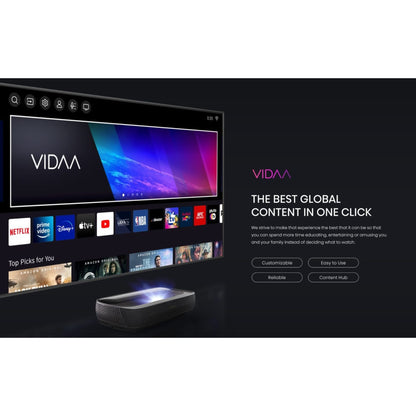 Hisense 100 Inch 4K Laser TV, Ultra Short Throw, Smart TV – 100L9HD