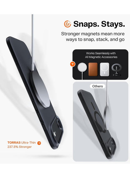 TORRAS Slimfit Magnetic Case for iPhone 17 Air - Black
