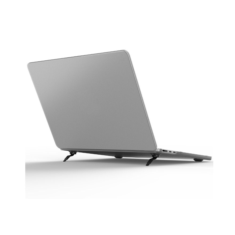 Infinyty Clarix Clear MacBook Case with Foldable Kickstand MacBook Air 13.6-inch (2024) Matte Clear