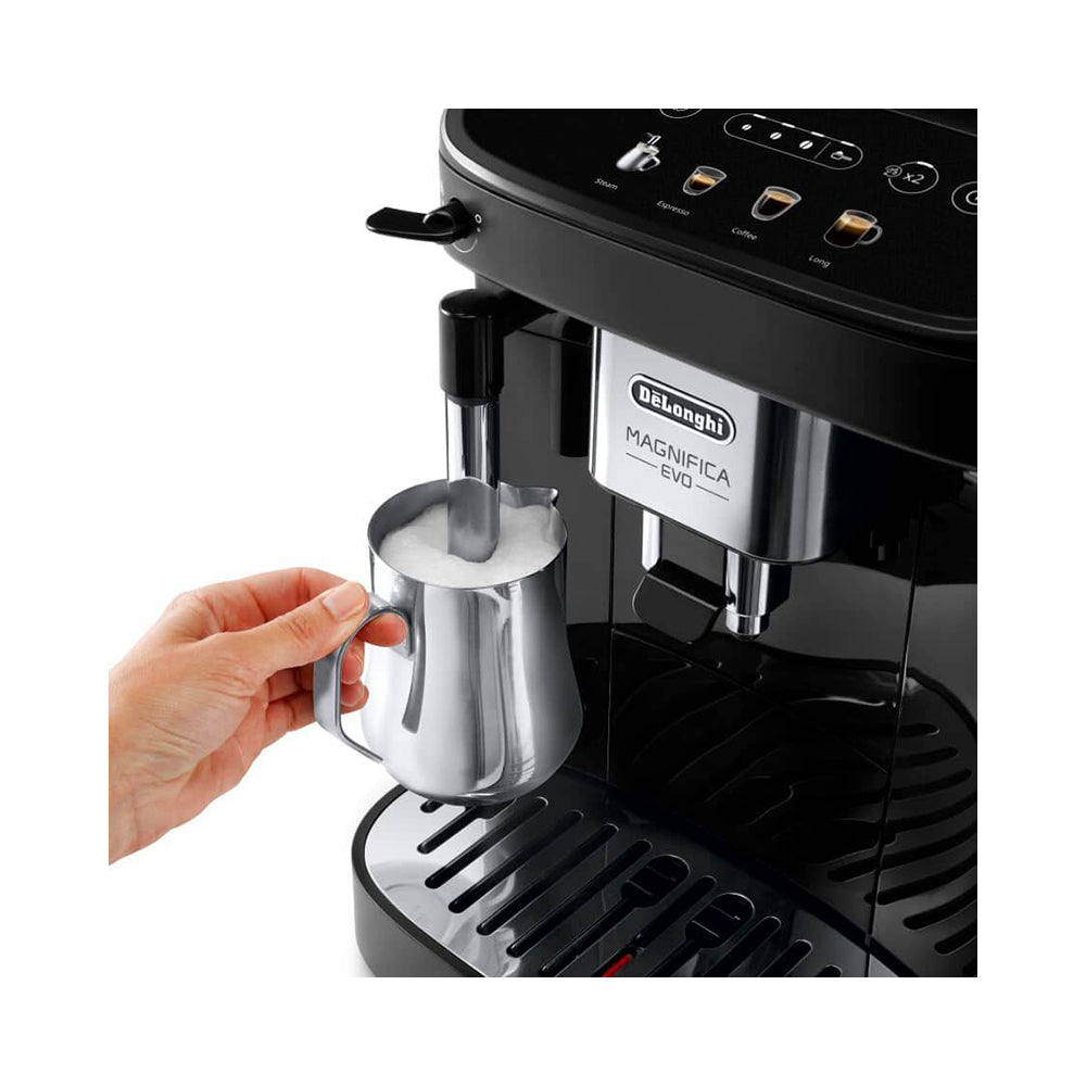 De'Longhi- Magnifica EVO Bean to Cup Fully Automatic Coffee Machine | Traditional Milk Frother | Built In Grinder | ECAM290.21.B | Black