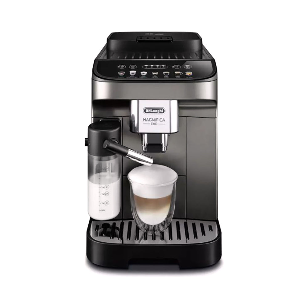 De'Longhi Magnifica EVO Bean to Cup Fully Automatic Coffee Machine |Traditional Milk Frother|Built In Grinder|100% Arabica Whole Coffee Beans|ECAM290.81.TB|Titanium & Black