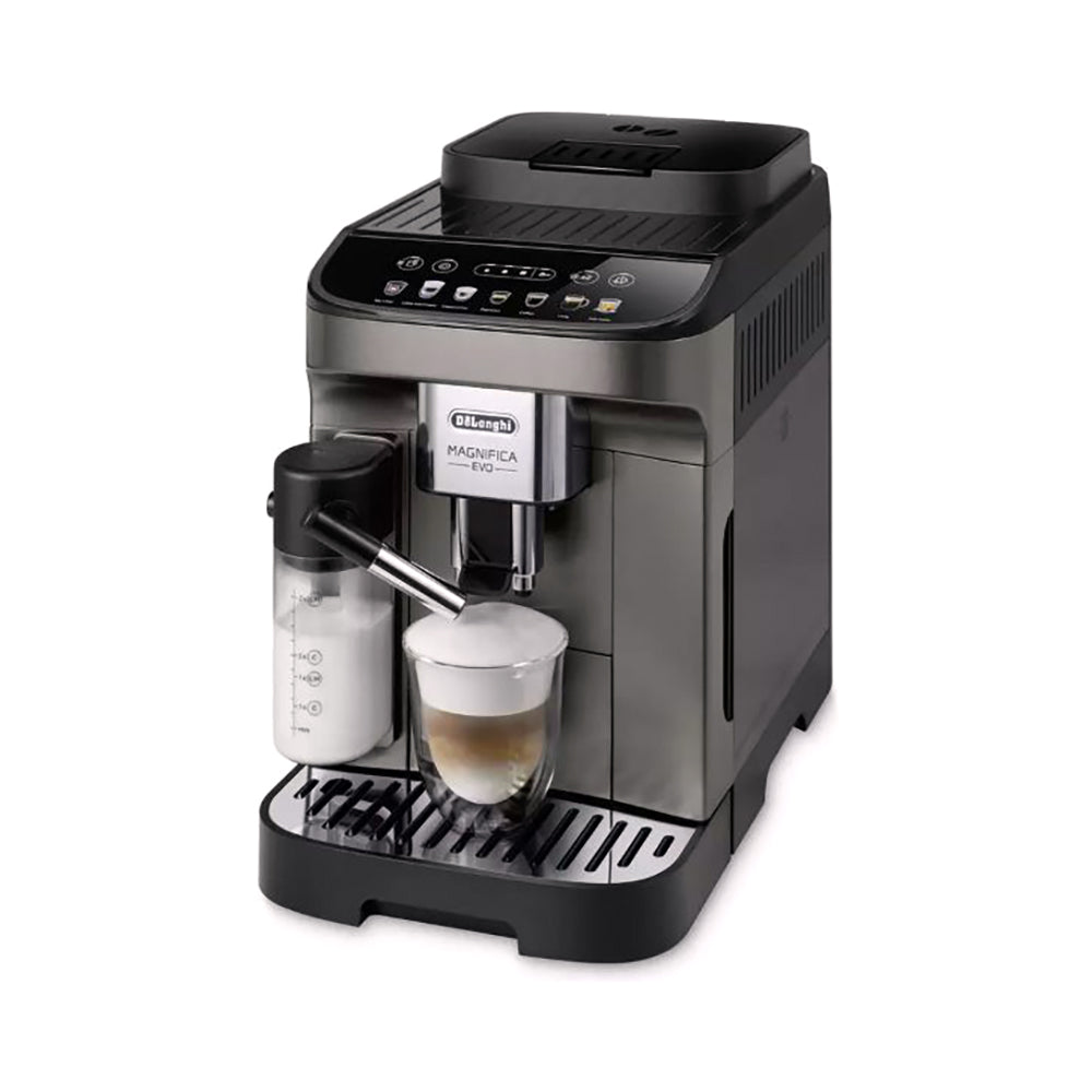 De'Longhi Magnifica EVO Bean to Cup Fully Automatic Coffee Machine |Traditional Milk Frother|Built In Grinder|100% Arabica Whole Coffee Beans|ECAM290.81.TB|Titanium & Black