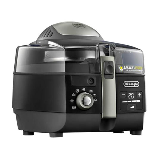 De'Longhi De'Longhi- Air Fryer, Multi Fry, Viewing Window, Adjustable Thermostat, Removable Timer, Multi Cooker Grilling, Broiling, Roast, Bake, Black & Grey, 2200 Watts, 1.5 Kg, FH1396/1.BK