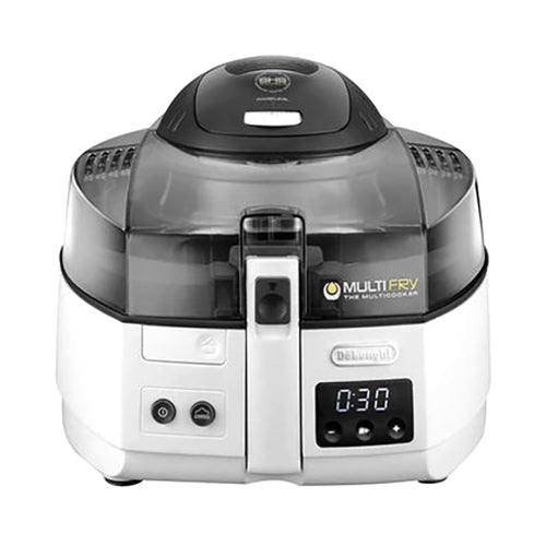 De'Longhi MultiFry Air Fryer With Surround Heating System , Multi Cooker Grilling, Broiling, Roasting, Cooking, Baking, and Toasting , 1.5 Kg Capacity , Programmable , FH1175/2 , White & Black
