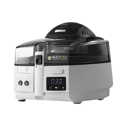 De'Longhi MultiFry Air Fryer With Surround Heating System , Multi Cooker Grilling, Broiling, Roasting, Cooking, Baking, and Toasting , 1.5 Kg Capacity , Programmable , FH1175/2 , White & Black