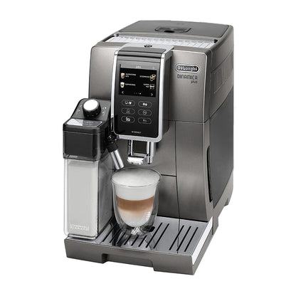 De'Longhi DINAMICA PLUS Bean To Cup Fully Automatic Coffee Machine With Built In Grinder, Americano, Cappuccino, Latte, Macchiato & Espresso Maker For Home & Office ECAM370.95.T Titanium