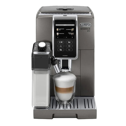 De'Longhi DINAMICA PLUS Bean To Cup Fully Automatic Coffee Machine With Built In Grinder, Americano, Cappuccino, Latte, Macchiato & Espresso Maker For Home & Office ECAM370.95.T Titanium