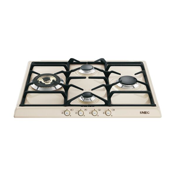 Smeg Built In Gas Hob with 4 Burner 60cm Cream SR764PO