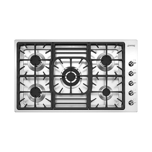 Smeg Classica Aesthetic Gas Hob Black and Silver