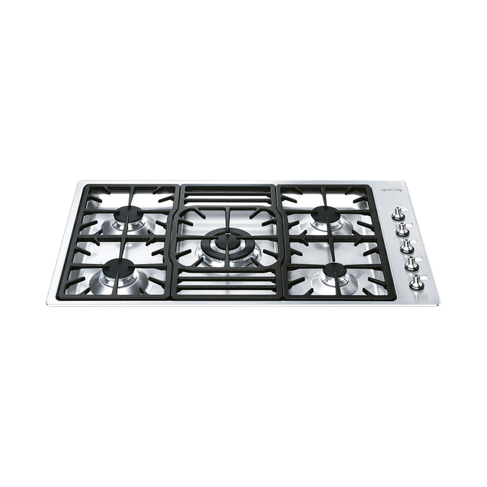 Smeg Classica Aesthetic Gas Hob Black and Silver