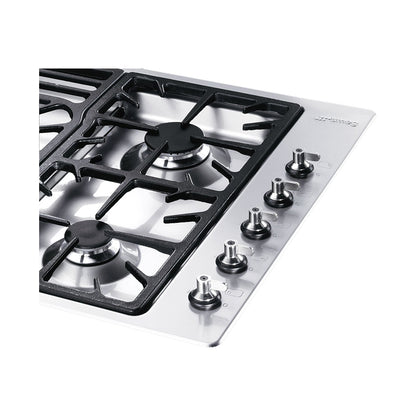 Smeg Classica Aesthetic Gas Hob Black and Silver