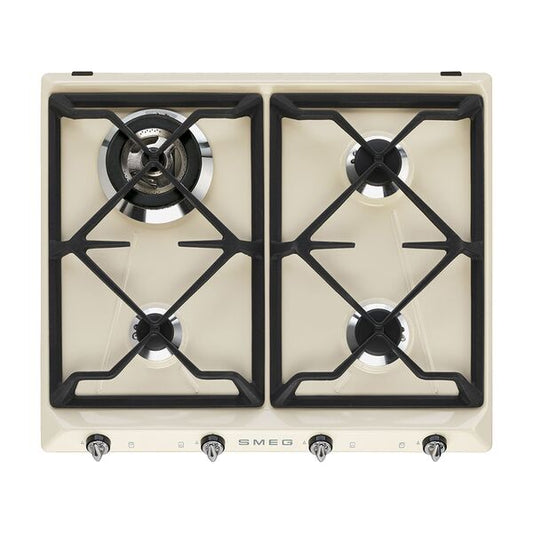 Smeg Built In Gas Hob with 4 Burner 60cm Cream SR964PGH