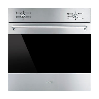 Smeg Classica 60Cm Static Built In Gas Oven 70L Silver