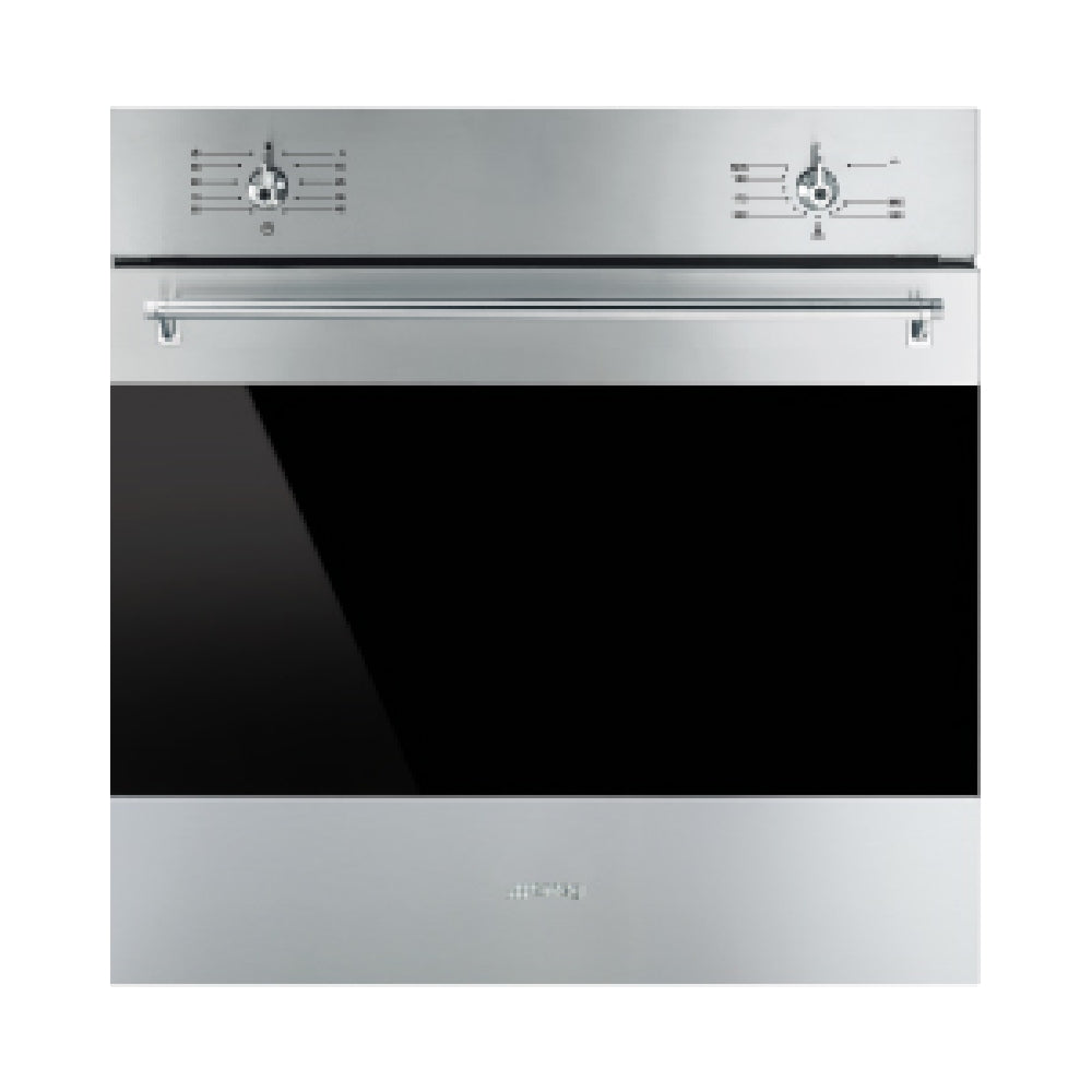 Smeg Classica 60Cm Static Built In Gas Oven 70L Silver