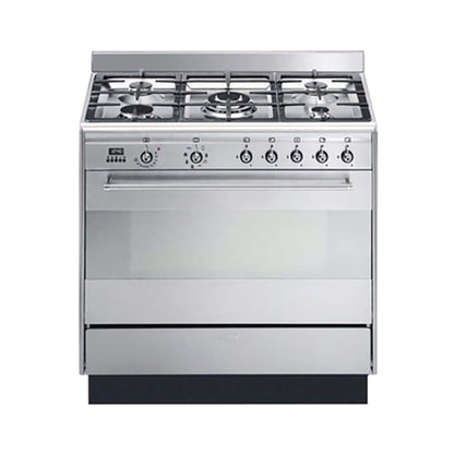 Smeg Gas Plus Electric Cooking Range 126L Silver SUK91MFX9