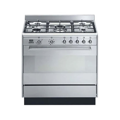 Smeg Gas Plus Electric Cooking Range 126L Silver SUK91MFX9