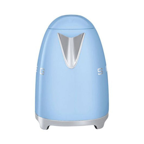 Smeg Klf03Pbuk, 50'S Retro Style Kettle, 1.7 L Capacity With Water Level Indicator, 360 Swivel Base, Anti-Slip Feet, Soft Opening Lid, Stainless Steel, Pastel Blue