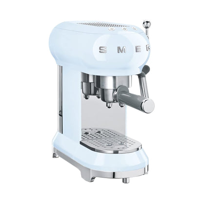 Smeg Traditional Pump Espresso Coffee Machine 1000ml Pastel Blue