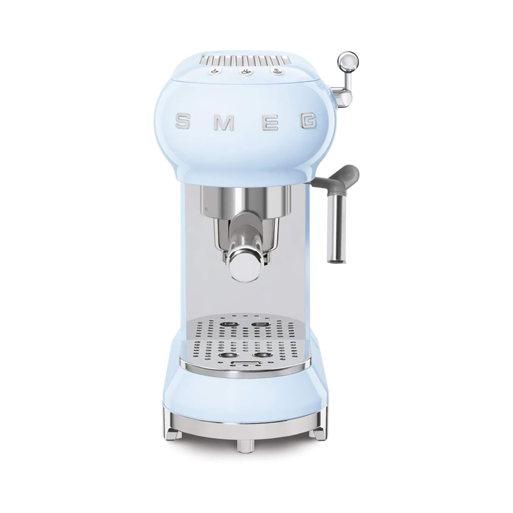 Smeg Traditional Pump Espresso Coffee Machine 1000ml Pastel Blue