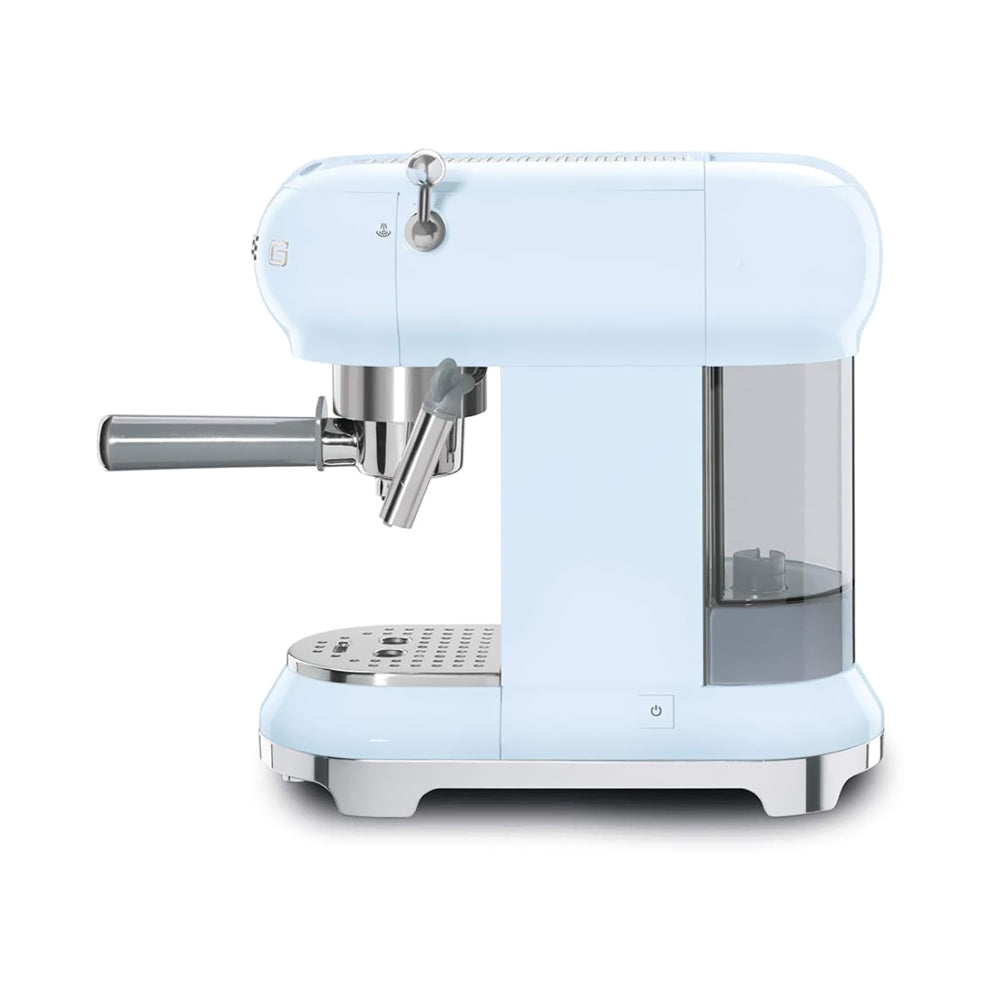 Smeg Traditional Pump Espresso Coffee Machine 1000ml Pastel Blue