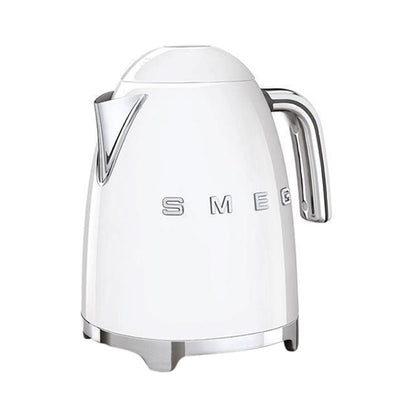 Smeg Klf03Whuk, 50'S Retro Style Kettle, 1.7 L Capacity With Water Level Indicator, 360 Swivel Base, Anti-Slip Feet, Soft Opening Lid, Stainless Steel, White