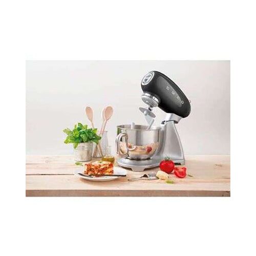 Smeg Smf02Bluk, 50’S Retro Style Stand Mixer With 10 Variable Speeds, 4.8 L Stainless Steel Bowl, Safety Lock When Mixing, Includes Wire Whisk, Flat Beater, Dough Hook