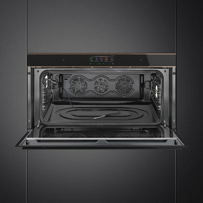 Smeg 90 Cm Dolce Stil Novo Single Oven 85L Black