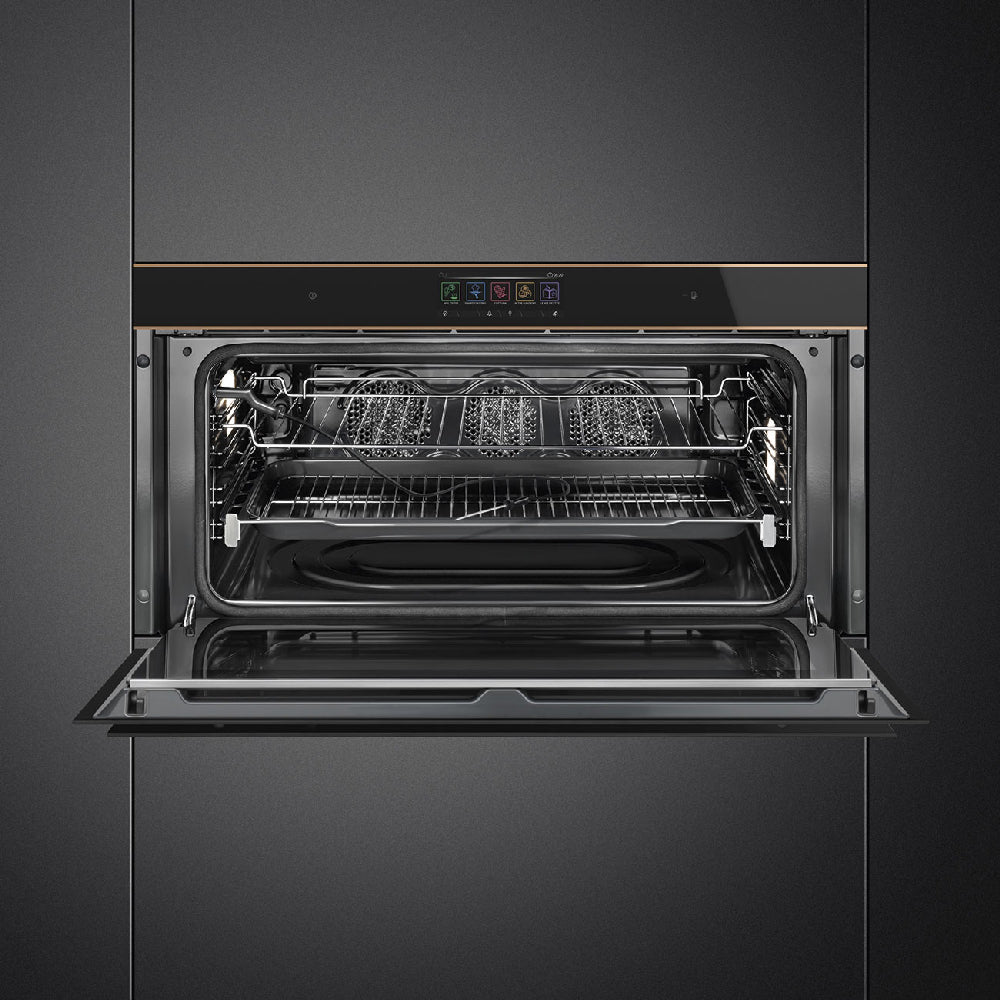 Smeg 90 Cm Dolce Stil Novo Single Oven 85L Black