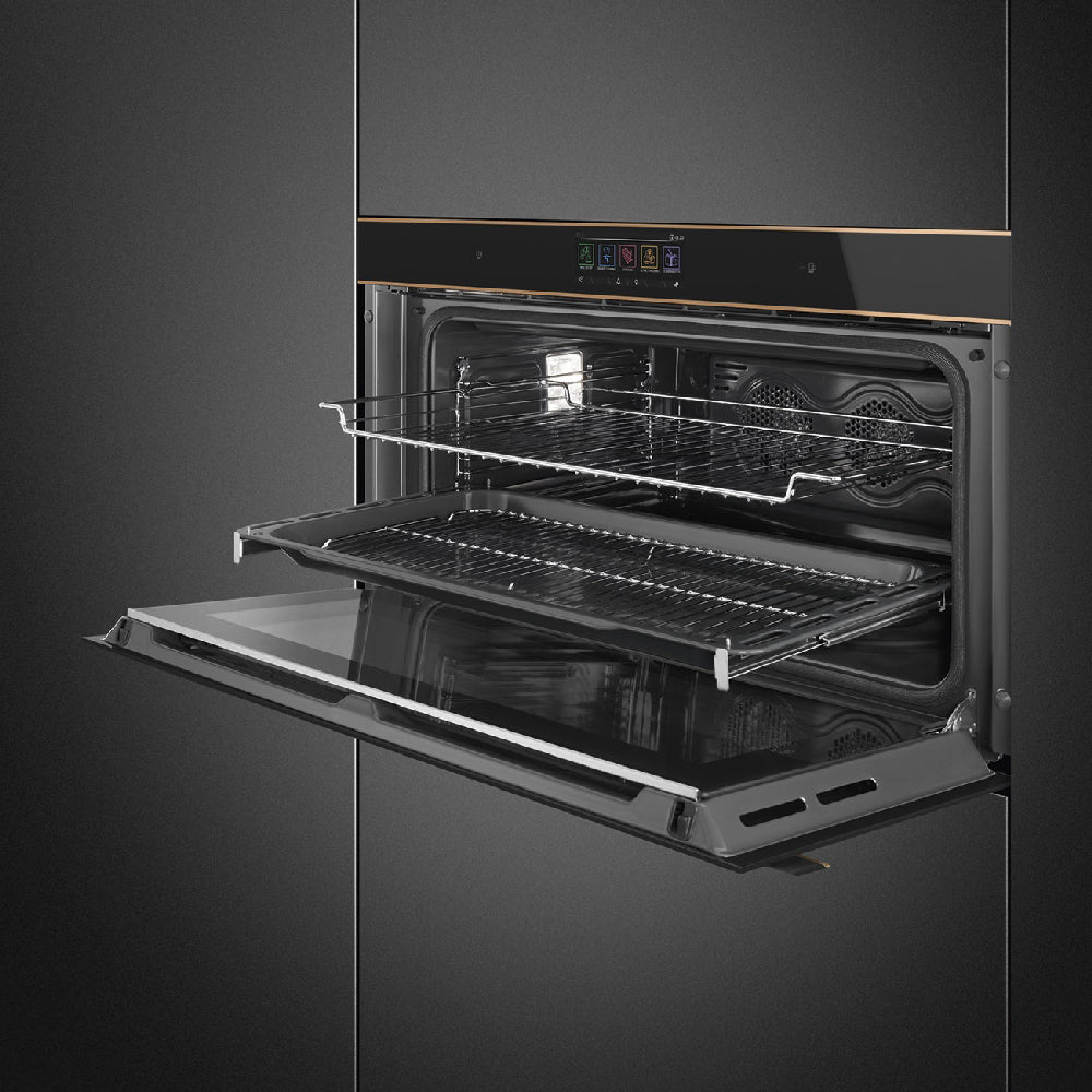 Smeg 90 Cm Dolce Stil Novo Single Oven 85L Black