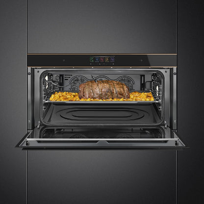 Smeg 90 Cm Dolce Stil Novo Single Oven 85L Black