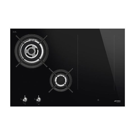 Smeg Built In Ceramic Ultra-Low Profile Mixed Hob 70/75cm Black PM3743D