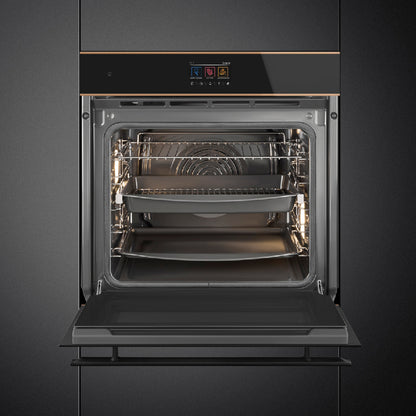 Smeg Built-In Traditional Pyro Galileo Oven 68L Black